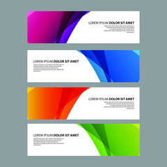 Naklejka premium Vector Abstract design banner web template