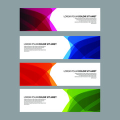 Naklejka premium Vector Abstract design banner web template