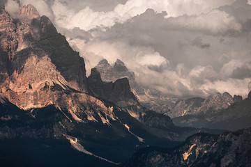Mountain alpine landscape. Dolomites, Italy