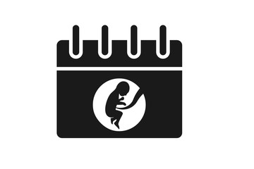 pregnancy date icon vector 