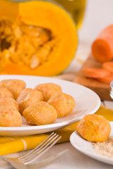 Pumpkin chicken meatballs.