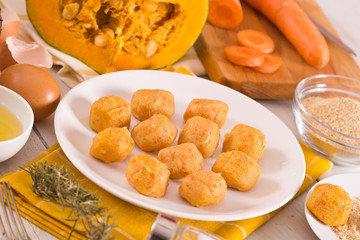 Pumpkin chicken meatballs.