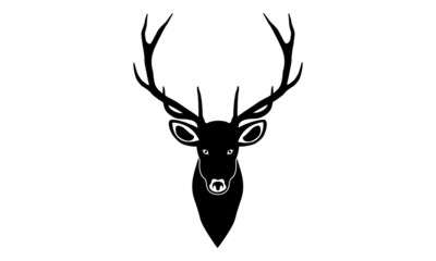 reindeer head silhouette