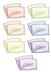 Pillows in different colors