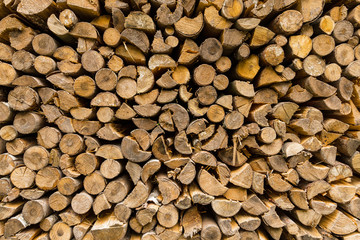 Pile of chopped wood