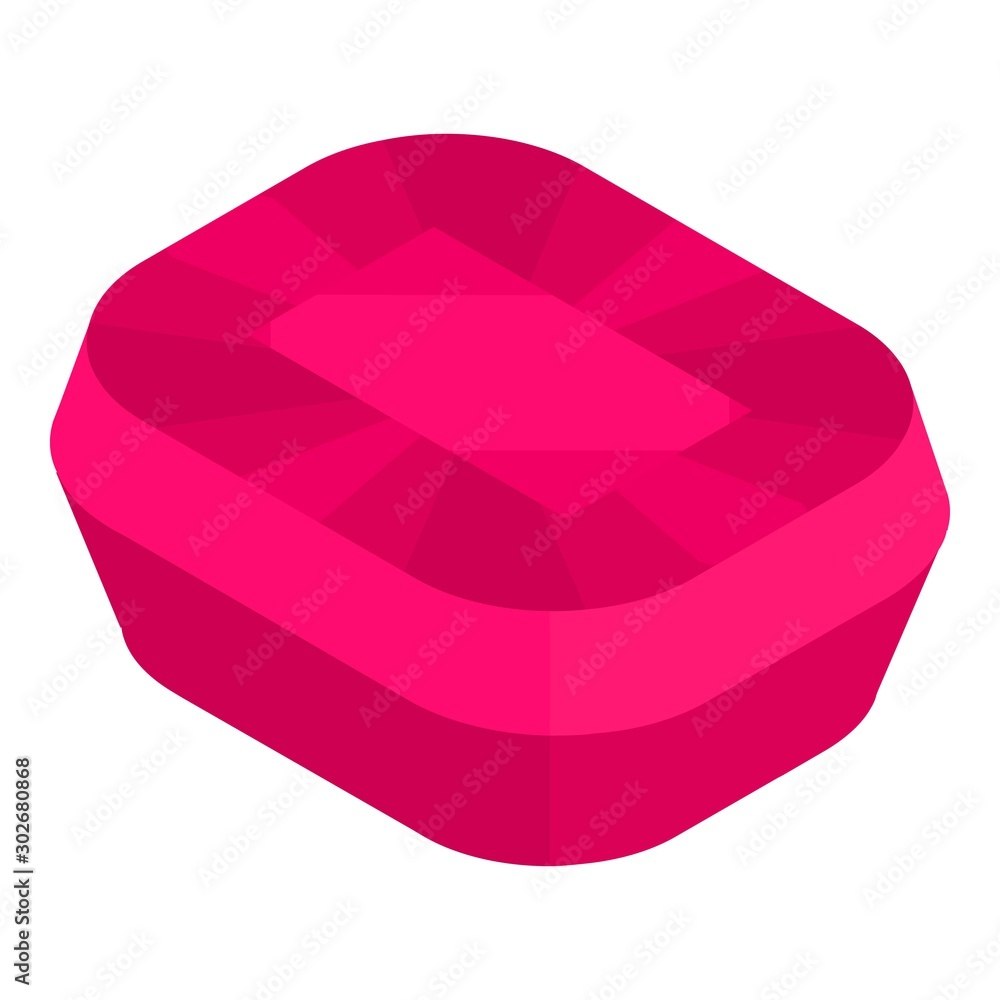 Poster spinel gem icon. isometric of spinel gem vector icon for web design isolated on white background