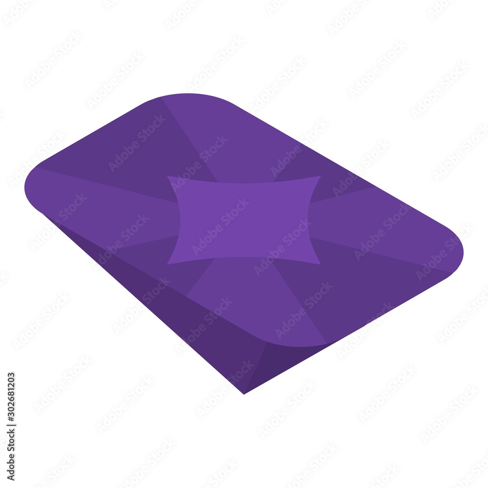 Poster violet gemstone icon. isometric of violet gemstone vector icon for web design isolated on white back