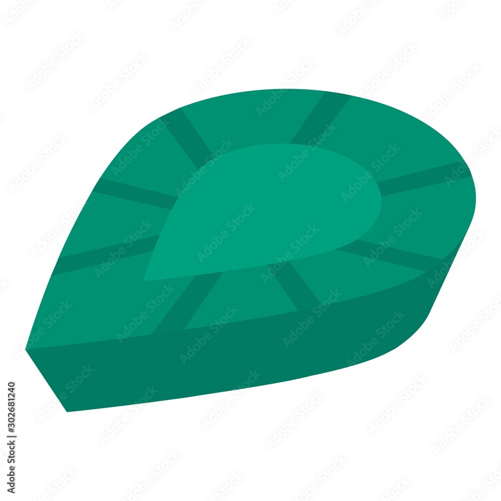 Poster emerald gem icon. isometric of emerald gem vector icon for web design isolated on white background