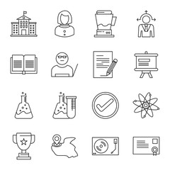 Set Of 16 Universal Icons For Mobile Application and websites