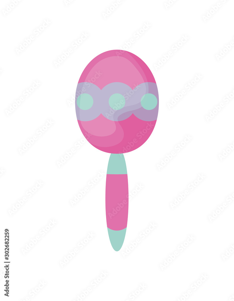 Poster cute maraca in white background