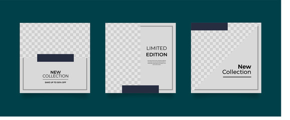 Unique Editable Social Media banner Template . Promotional web banner for social media. Elegant sale and discount promo. Fashion and lifestyle blog templates, web banners