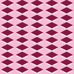 Seamless geometric pattern with rhombus and with a shadow from them.