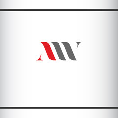 A W Letter Logo Design. Creative Modern AW Letters. Logo design template