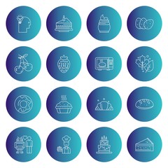 Fototapeta premium Set of 16 Quality icon
