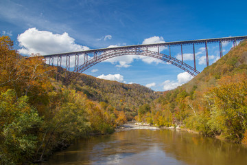New River Gorge Bridge in West Virginia autumn
