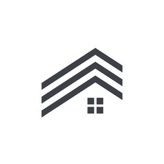 simple modern minimalist house concept for real estate vector illustration design