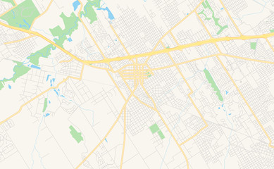 Fototapeta na wymiar Printable street map of Pilar, Argentina
