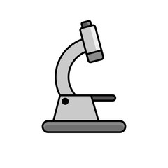Microscope vector illustration isolated on white background. Microscope clip art 