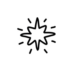star doodle icon, vector illustration