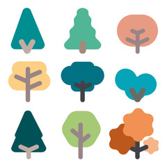 Tree icon set