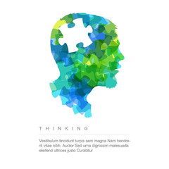 Thinking about idea concept illustration