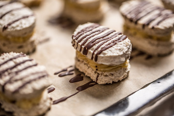 Traditional slovak and czech christmas pastry laskonky