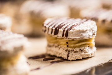 Traditional slovak and czech christmas pastry laskonky