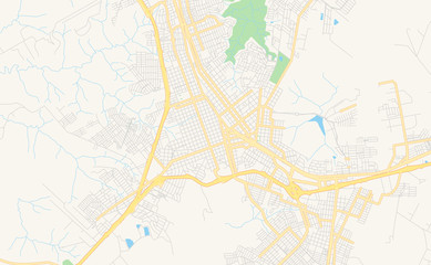 Printable street map of Marilia, Brazil