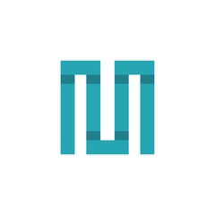 Letter M Square Monogram Creative Abstract Modern Icon Logo Design Template Element Vector