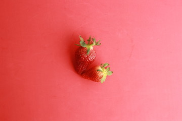 strawberry on colorful background