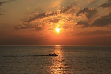 西伊豆　沢田公園からの夕陽