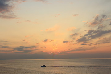 西伊豆　沢田公園からの夕陽