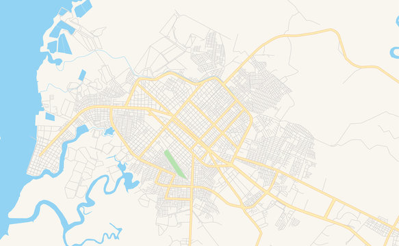 Printable street map of Machala, Ecuador