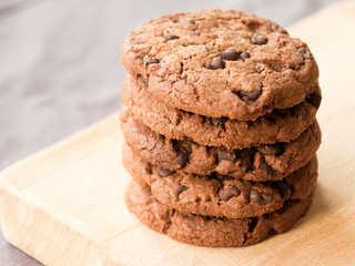 Les biscuits secs en chocolat