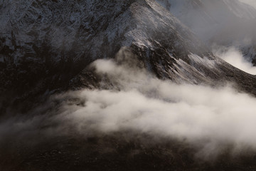 Mountains in Snow clouds