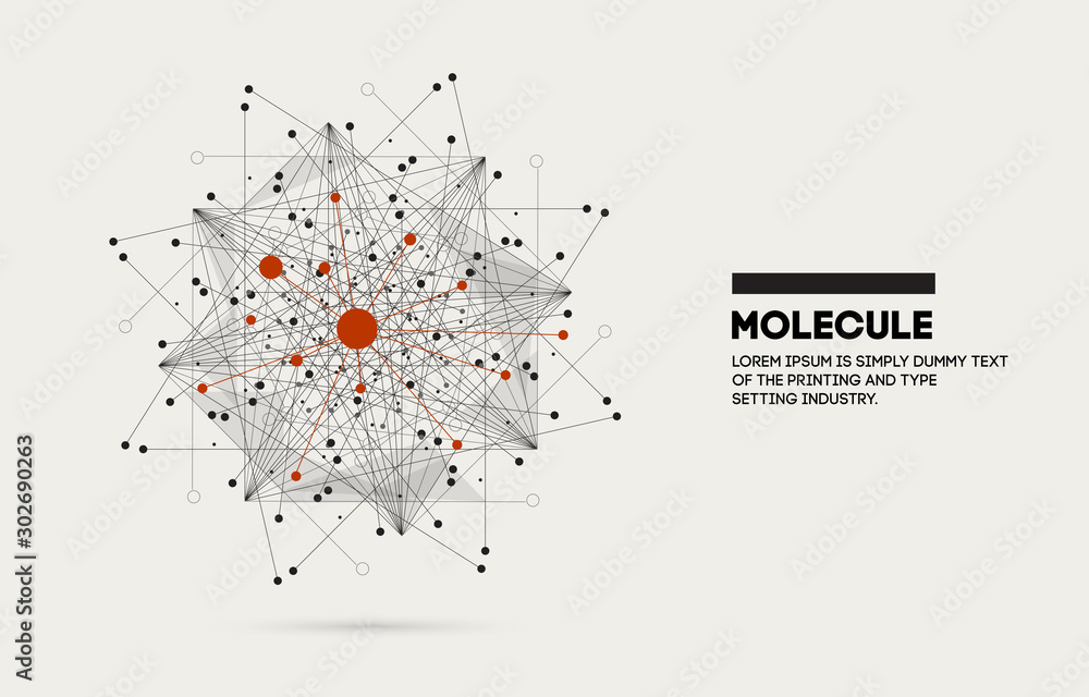 Canvas Prints molecule star. innovations molecular systems intuitive thinking and development technologies in auto