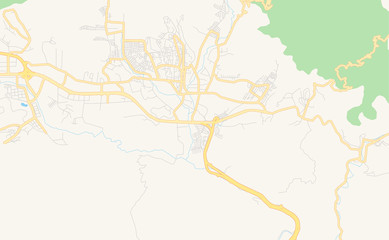 Fototapeta na wymiar Printable street map of Guatire, Venezuela