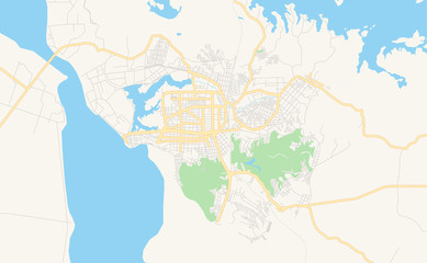 Printable street map of Barrancabermeja, Colombia