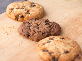 Les biscuits secs en chocolat