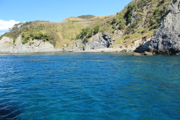 南伊豆　石廊崎遊覧船からの景色