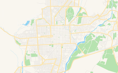Printable street map of San Fernando del Valle de Catamarca, Argentina