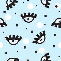 Vector seamless pattern with geometric brush strokes elements. Memphis geometric outline trendy modern style. 