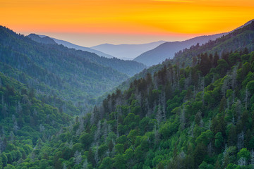 Fototapeta na wymiar Newfound Gap in the Great Smoky Mountains