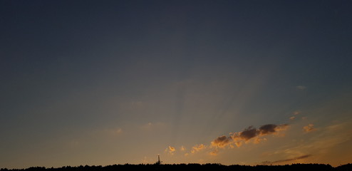 colorful clouds, evening sky, sunset