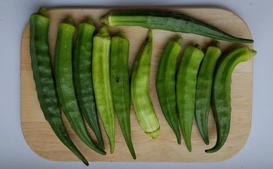 Okra, known in many English-speaking countries as "ladies fingers" or "ochro"