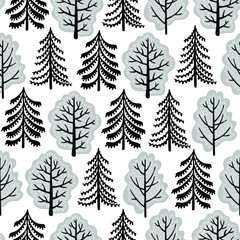 Tree seamless pattern