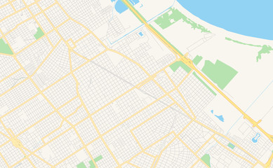 Printable street map of Berazategui, Argentina