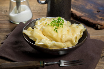 Dumplings, filled with cheese.