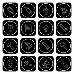 Fototapeta premium Set of Universal Pixel Perfect Icons