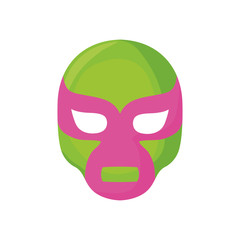 mexican wrestler mask, wrestling on white background